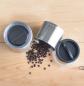 Preview: Airscape Kaffeedose mittel, silber gebürstet, Edelstahl 2. Wahl (Vorführgerät ohne Beutel)