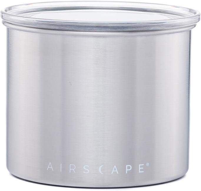 Airscape Kaffeedose klein, silber gebürstet, Edelstahl - 2. Wahl (Kratzer)