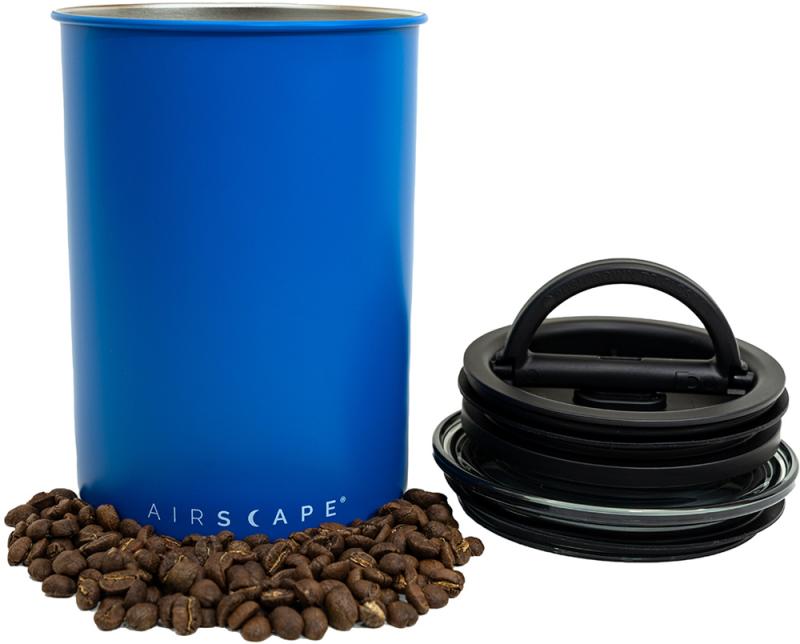 Airscape Kaffeedose mittel, blau matt, Edelstahl